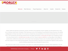 Tablet Screenshot of morleyconcrete.com